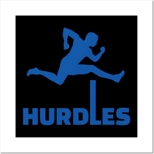 HURDLES blue Posters and Art